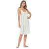 Casual Nights Women's Satin Lace Camisole Nightgown - 3 of 4