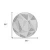 Gray Charcoal And Silver Geometric Washable Indoor Outdoor Area Rug - 3 of 4