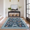 Rug for Living Room Washable Rug Floral Insect Print Area Rugs Non Slip Stain Resistant Floor Covering Non Shedding Low Pile Mats - 4 of 4