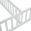CAVINAS Twin Size Floor Bed Modern Pine Bed Frame with Slats, House Shaped Headboard for Bedroom - 3 of 4