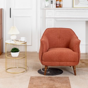 DYHOME Mid-Century Modern Accent Chair, Tufted Upholstered Armchair for Living Room, Bedroom - 1 of 4