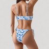 Anna-Kaci Women's Colorful Print Bikini Set with Crisscross Front Top and Adjustable Side Tie Bottoms - 4 of 4