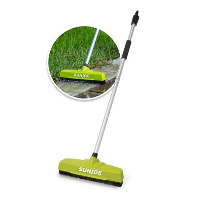 Sun Joe Portable Power Scrubber Broom, Long Handle SPX Series Pressure Washer Attachment - Water Cleaner Wand Extension, Multi Surface Washing
