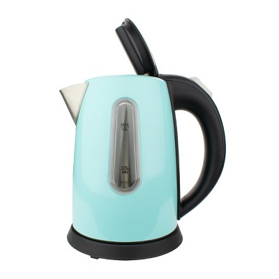 Aqua Blue Stainless Steel Cordless Electric Kettle, 1 Liter