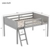 LOVMOR Low Loft Bed with Safety Guardrail and Ladder, Solid Wood Loft Bed Frame for Boy Girl Little Kids Small Room/Low Ceiling Bedroom, Space Saving - 4 of 4