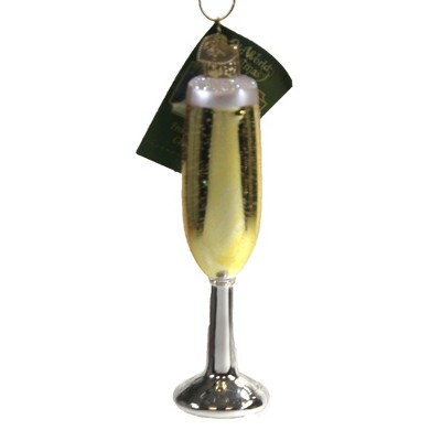 Old World Christmas 4.75" Champagne Flute Bubbly Beverage  -  Tree Ornaments