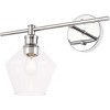 Elegant Lighting Gene 1 light Chrome and Clear glass left Wall sconce - 3 of 4