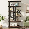 Hommoo 5-Tier Industrial Bookshelf Brown - 2 of 4