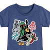 Girls' - Star Wars - Boba Fett Stickers Fitted Short Sleeve Graphic T-Shirt - 2 of 4