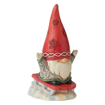 Jim Shore 5.25 In Snow Much Fun! Gnome Sledding Gnome Figurines