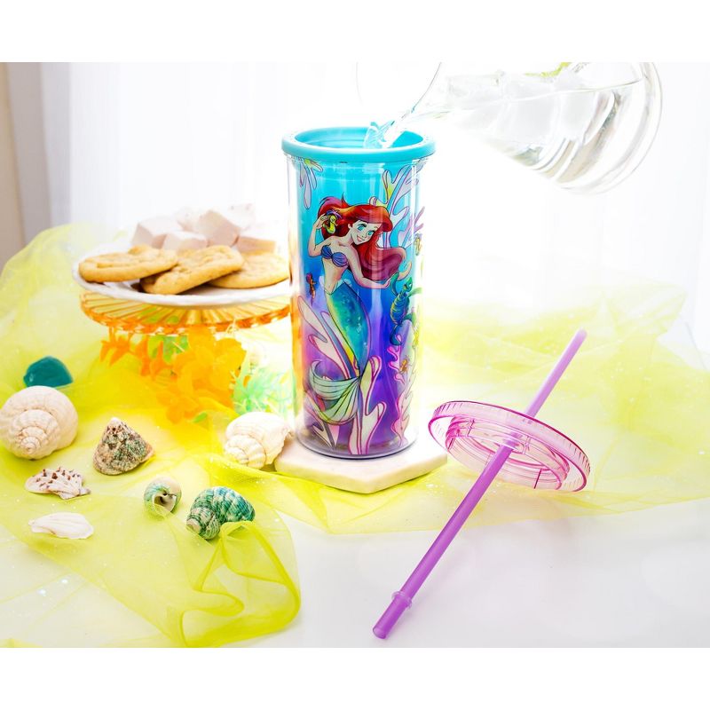 Silver Buffalo Disney The Little Mermaid Ariel and Friends Color-Changing Plastic Tumbler, 5 of 7