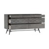 Armen Living,Makena 6 Drawer Dresser in Grey Acacia Wood - 3 of 4