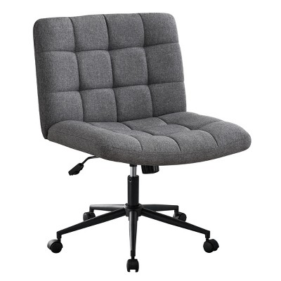 GlasFlength Task and Office Chairs Armless Office Chair Ergonomic Rolling Computer Desk Chair Work Chair for Office, Gray, 25"*23.7"*37.6"
