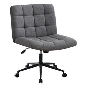 GlasFlength Task and Office Chairs Armless Office Chair Ergonomic Rolling Computer Desk Chair Work Chair for Office, Gray, 25"*23.7"*37.6" - 1 of 4