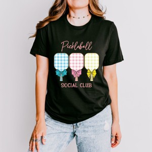Simply Sage Market Pickleball Checkered Paddles Short Sleeve Tee - 1 of 4