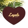Loyola University Chicago Secondary Heart Love Wood Christmas Tree Holiday Ornament - 2 of 3