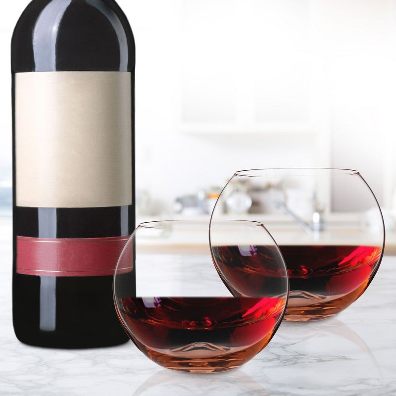 Berkware Sparkling Colored Stemless Wine Glass (19oz), 2 of 12