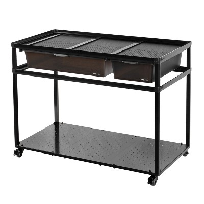 REPTIZOO Reptile Tank Stand Terrarium Cabinet with Breeding Boxs for 36”Lx18”W Reptile Terrarium