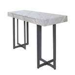 Rohde Contemporary 1 Drawer Sofa Table Gray/Gum Metal - miBasics