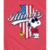 Boys' - Peanuts - Illinois American Flag Snoopy And Woodstock Short Sleeve Graphic T-Shirt - 2 of 4