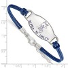Black Bow Jewelry Sterling Silver Alpha Xi Delta Greek Life Strand Bracelet 7 Inch - 2 of 3
