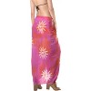 LA LEELA Women's Beachwear Summer Bikini Wraps Beach Wrap Swimwear Coverups Sarong Swim Cover Up Skirt Swimsuit Pareo for Women One Size Pink,Sun - 4 of 4