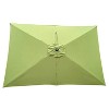 Okak 6 x 9ft Outdoor Patio Waterproof Umbrella with Push Button Tilt Market Table Umbrella with Crank without flap for Pool Backyard Garden - 3 of 4