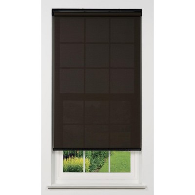 Linen Avenue Cordless 5% Solar Screen Standard Roller Shade, Shadow and Coffee (Arrives 1/4" Narrower)