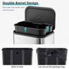 Stainless Steel Kitchen Trash Can 13 Gal, Hand Free Garbage Can with Inner Bucket & Soft Close Lid - 3 of 4