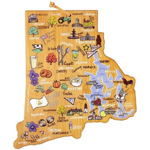 Totally Bamboo Rhode Island Fish Kiss Cutting Board: Lightweight Bamboo, Multicolored, 12.5" x 13.75", Hand Wash - 1 of 4
