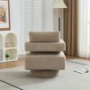 360° Swivel Accent Chair Upholstered Armchair Lounge Club Chair Reading Chair with Removable Back Cushion - ModernLuxe - 3 of 4