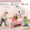 Modular Kids Couch Sofa for Toddlers and Kid's Foam Play Couch Convertible Soft Kids Sofa Set with Detachable Cushions (Pink) - 4 of 4