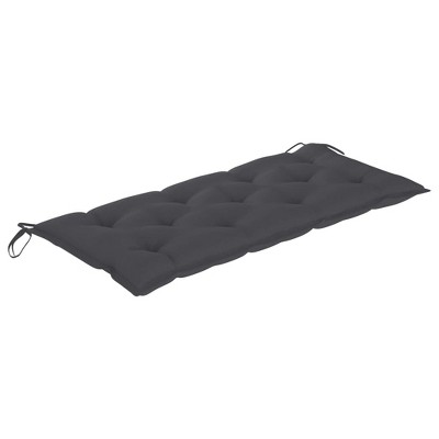 47.2" Anthracite Acacia Wood Patio Bench with Cushion