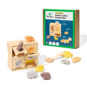 KiwiCo Activity Play Center 24m+ - Peek-a-Zoo Puzzle Box 10pc - 1 of 4