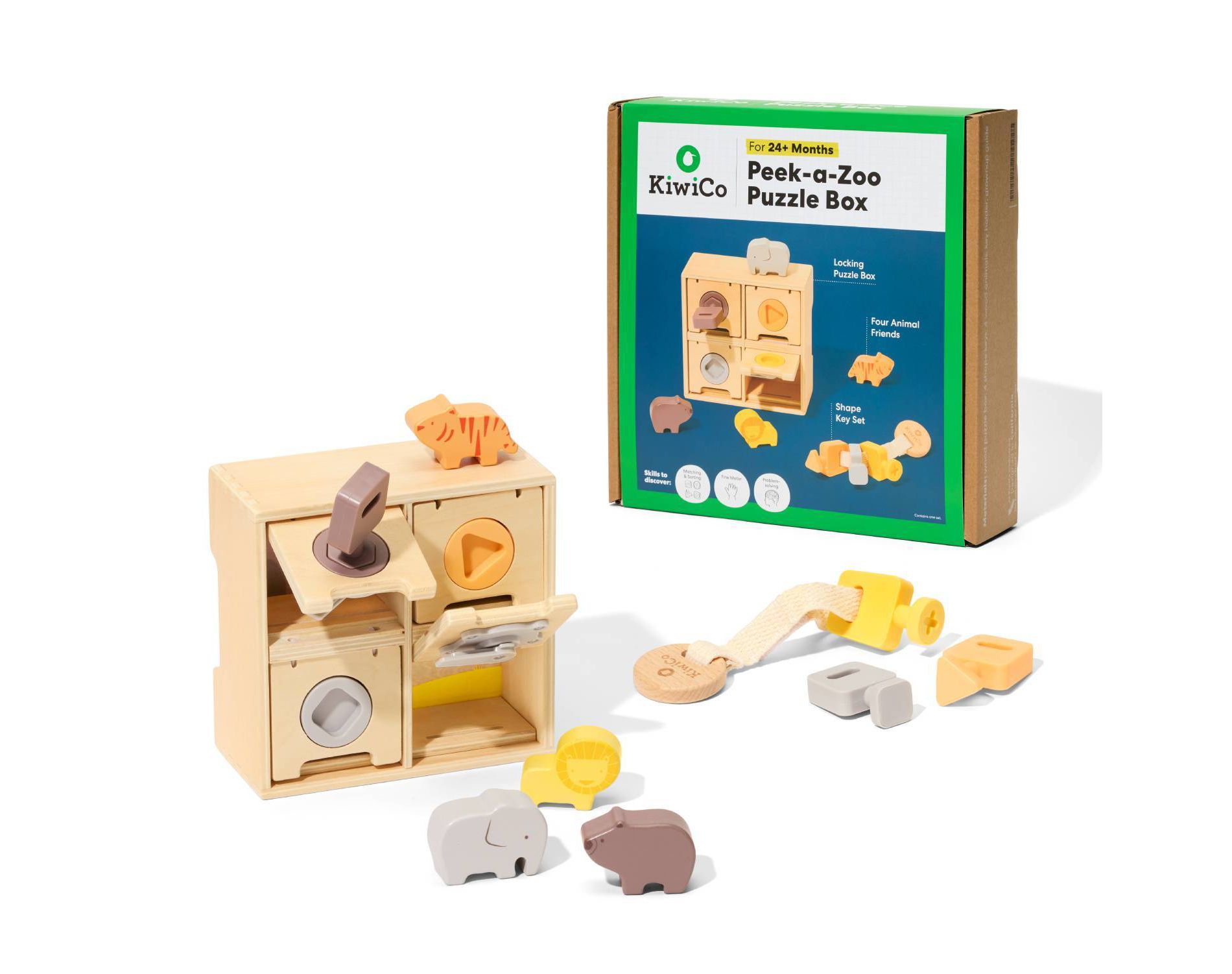 KiwiCo Activity Play Center 24m+ - Peek-a-Zoo 15pc