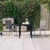 vidaXL Patio Dining Set Outdoor Dining Set Table and Chair Set for Garden - Gray and Black 31.5" Table Length 2 Items - 2 of 4
