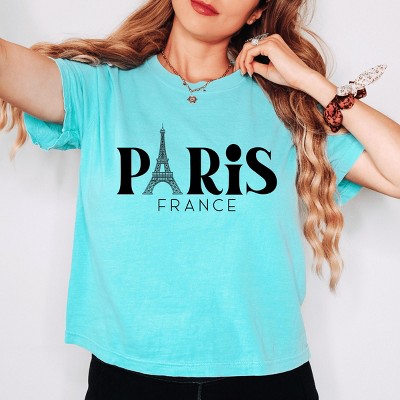 Simply Sage Market Paris France Eiffel Tower Boxy Crop Top