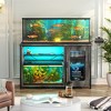 Aheaplus 55-75 Gallon Rectangle Aquarium Stand with Power Outlets & LED Light,Fish tank stand - 2 of 4
