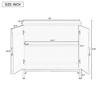 Simple Storage Cabinet Accent Cabinet with Solid Wood Veneer and Metal Leg Frame for Living Room, Entryway, Dining Room (Black) - 3 of 4