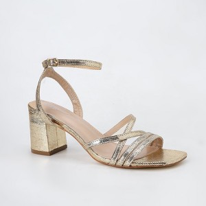 Berness Women's Havana Glossy Strappy Block Heels - 1 of 4
