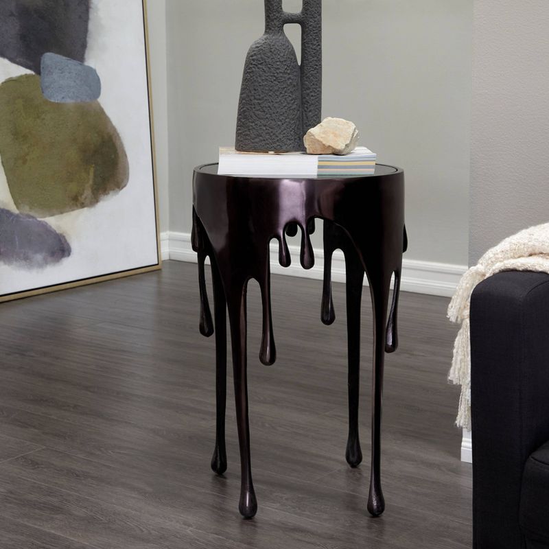 Contemporary Aluminum Melting Accent Table - Olivia & May, 3 of 10