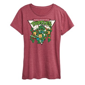 Women's - Teenage Mutant Ninja Turtles - Triangle Short Sleeve Graphic T-Shirt - 1 of 4