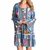 Women's Paisley Bell Sleeve Dress - Velzera - 4 of 4