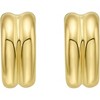 14k Yellow Gold 10mm Double Row C-Hoop Earrings - 3 of 4