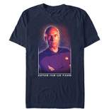 Men's Star Trek: The Next Generation Captain Jean Luc Picard Galaxy Portrait T-Shirt