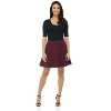 Rekucci Women’s Flared Flippy Skirt – Wide Waist Comfort Fit, 18" A-Line Ponte Skirt - 4 of 4