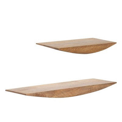 MH London Hutch 24" Set of 2 Wall Mounted Shelves Mango Wood