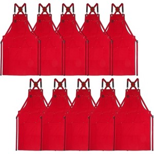 Heavy-Duty Multi-Pocket Canvas Apron - for Gardening, Painting, BBQ, Carpentry & More, Adjustable Sizes M to XXL for All Professions - 1 of 4