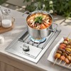 VEVOR Single Grilling Side Burner, 15,000BTU Liquid Propane Side Burner, Convertible to Natural Gas, 304 Stainless Steel Built-in Burners,Silver - 2 of 4