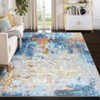 Washable Modern Abstract Rug Non Slip Low Pile Rug Soft Throw Floor Cover Foldable Indoor Carpet for Living Room Bedroom - 3 of 4